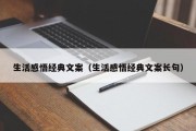 生活感悟经典文案（生活感悟经典文案长句）